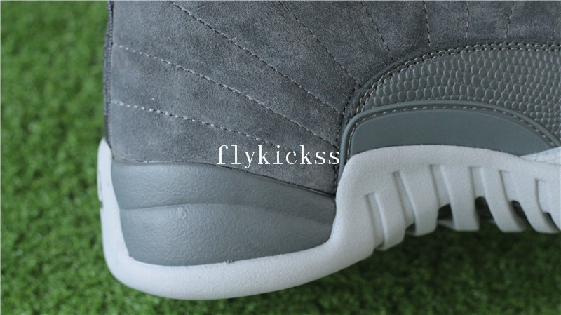 Authentic Air Jordan 12 Grey Suede